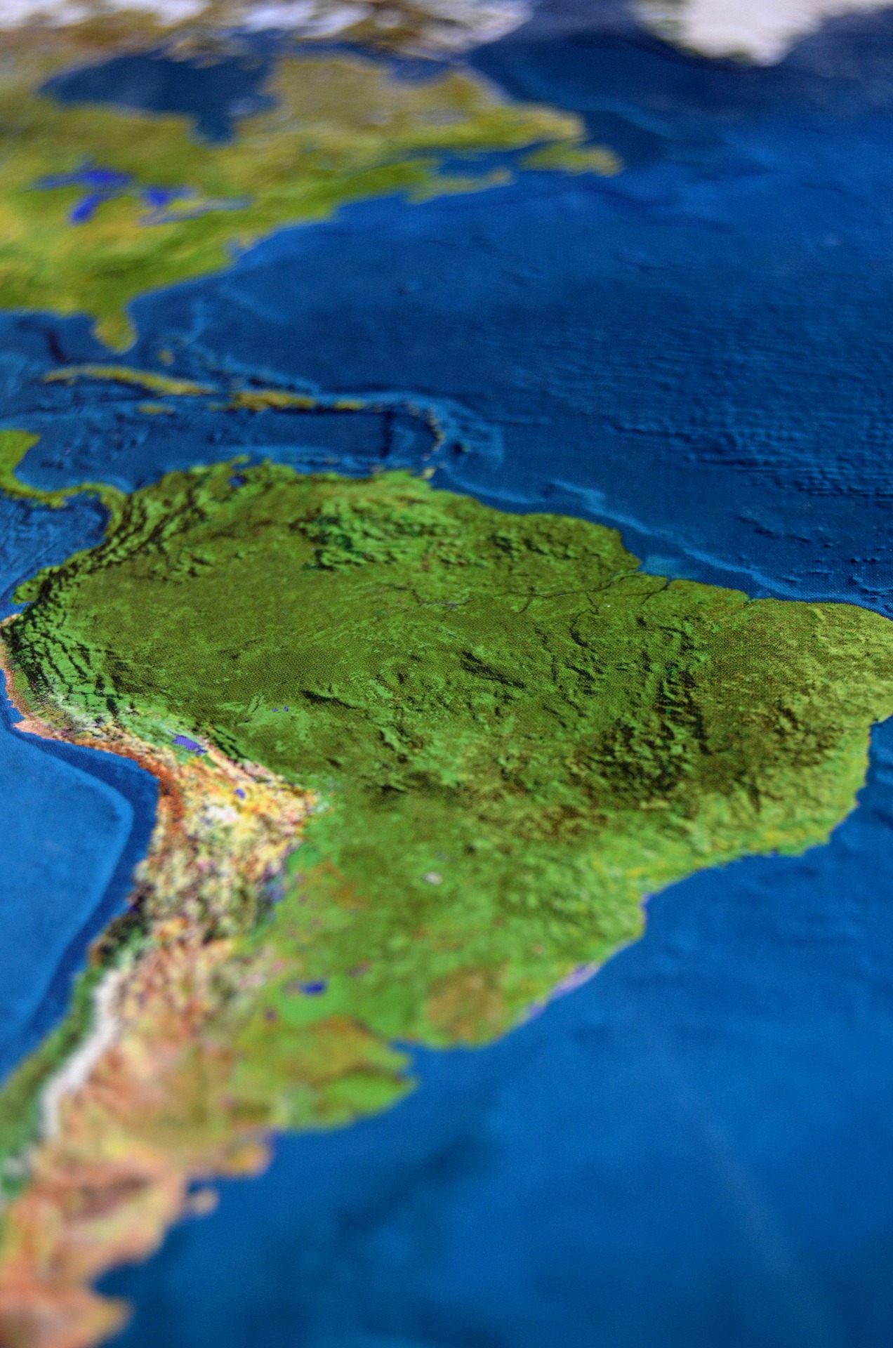 Das Bild zeigt eine geographische Darstellung von Südamerika